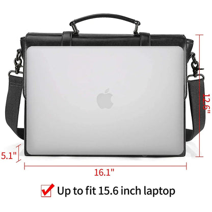 Men's Vegan Leather Messenger Bag – Professional Laptop Carry