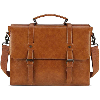 Men's Vegan Leather Messenger Bag – Professional Laptop Carry