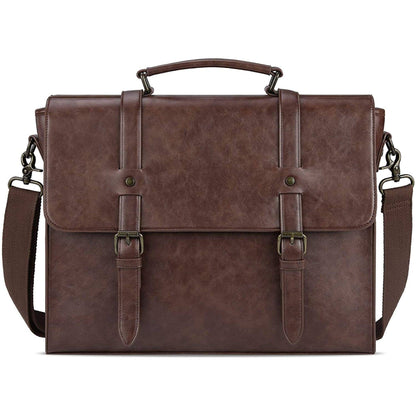 Men's Vegan Leather Messenger Bag – Professional Laptop Carry
