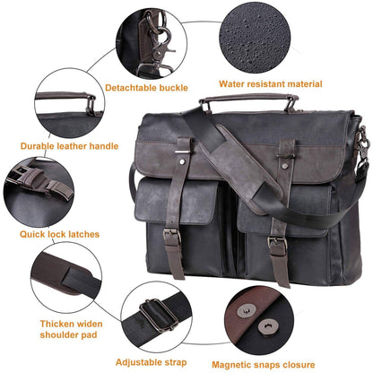 Men's Leather Messenger Bag – Professional Utility Carry