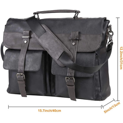 Men's Leather Messenger Bag – Professional Utility Carry