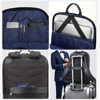 Men's Genuine Leather Backpack – Professional Laptop Carry