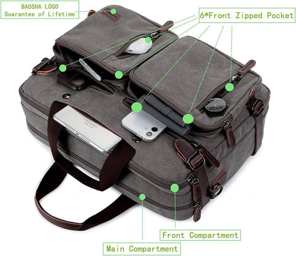 Men's Canvas Messenger Bag – Structured Office Carry