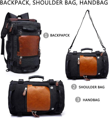 Men's Canvas Backpack – Convertible Work Carry