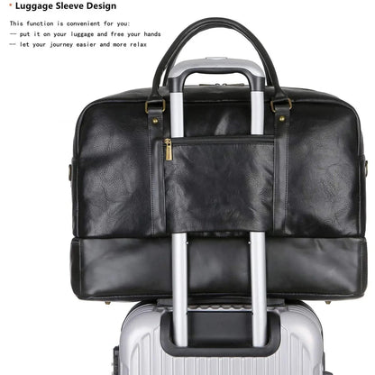Men's Vegan Leather Duffel Bag – Professional Utility Carry