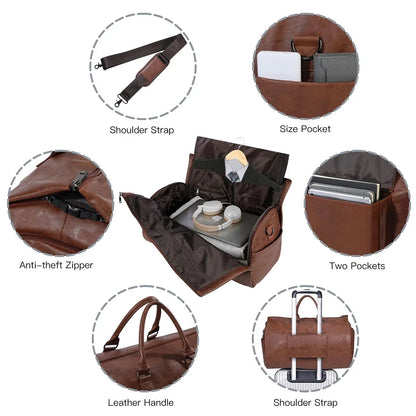 Men's Full-Grain Leather Duffel Bag – Refined Daily Carry