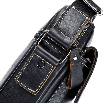 Men's Genuine Leather Sling Bag – Compact Travel Carry
