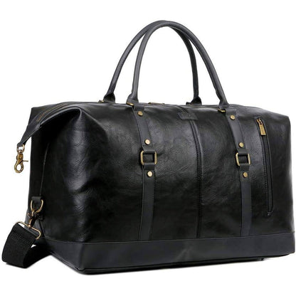 Men's Vegan Leather Duffel Bag – Compact Travel Carry