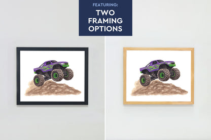 Humongous Trucks Art Print, Framed (16" x 12")