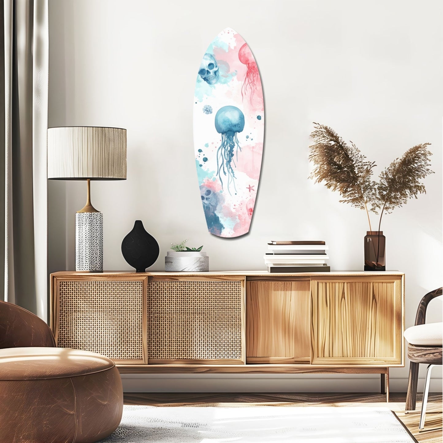 JellyFish Glass Wall Art