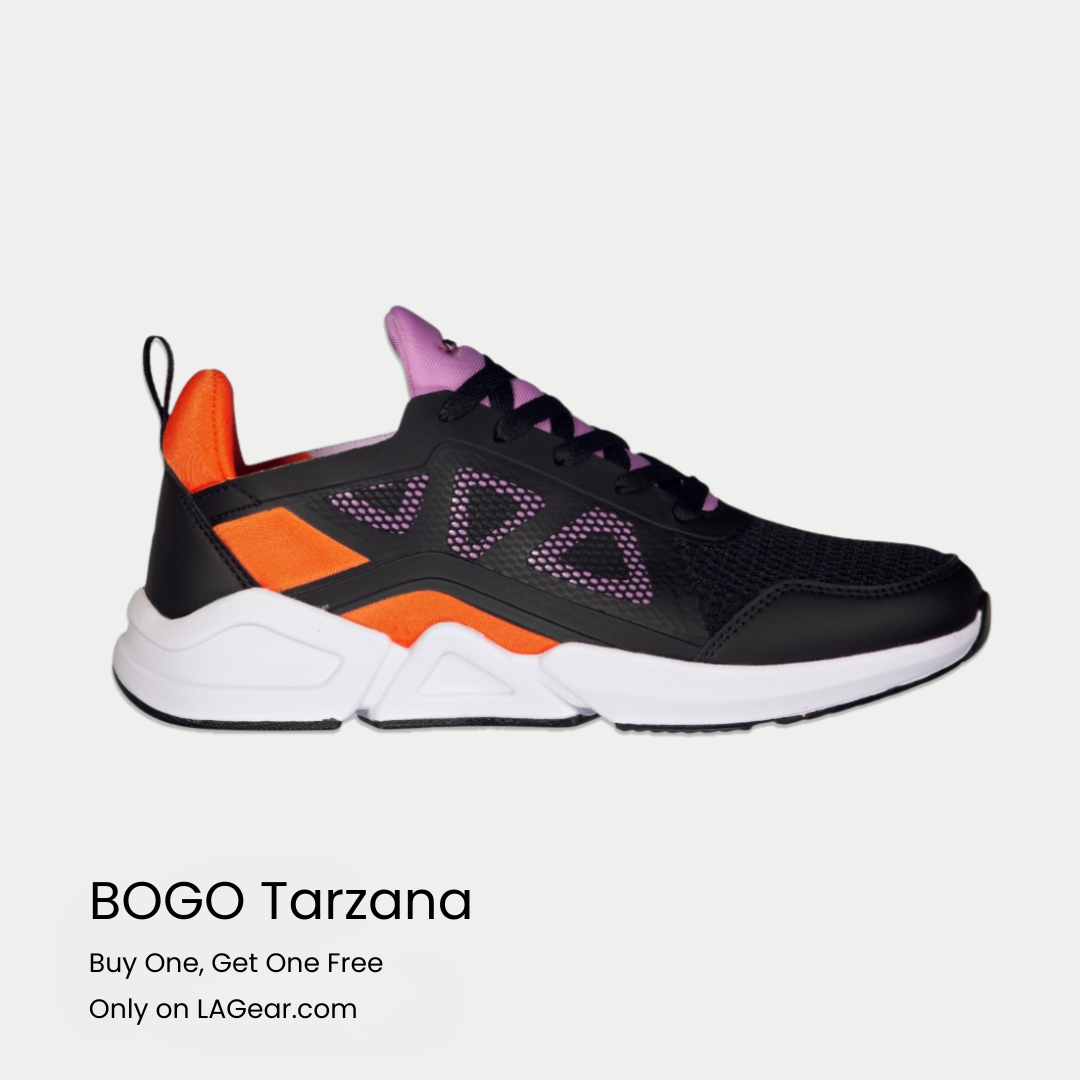 LA Gear Women’s Tarzana Lowtop | Black x Orange