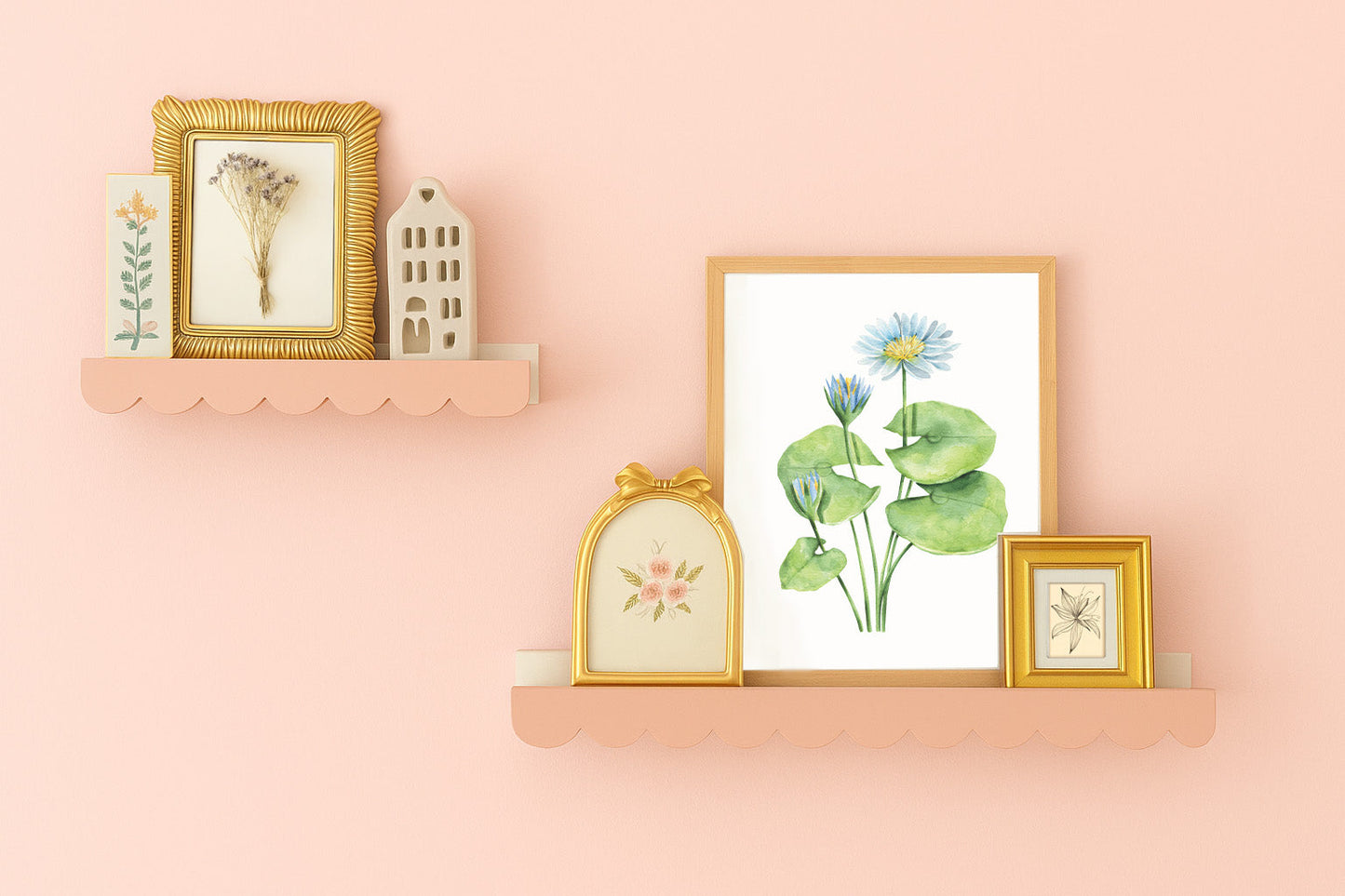 Watercolor Florals Art Print, Framed (12" x 16")
