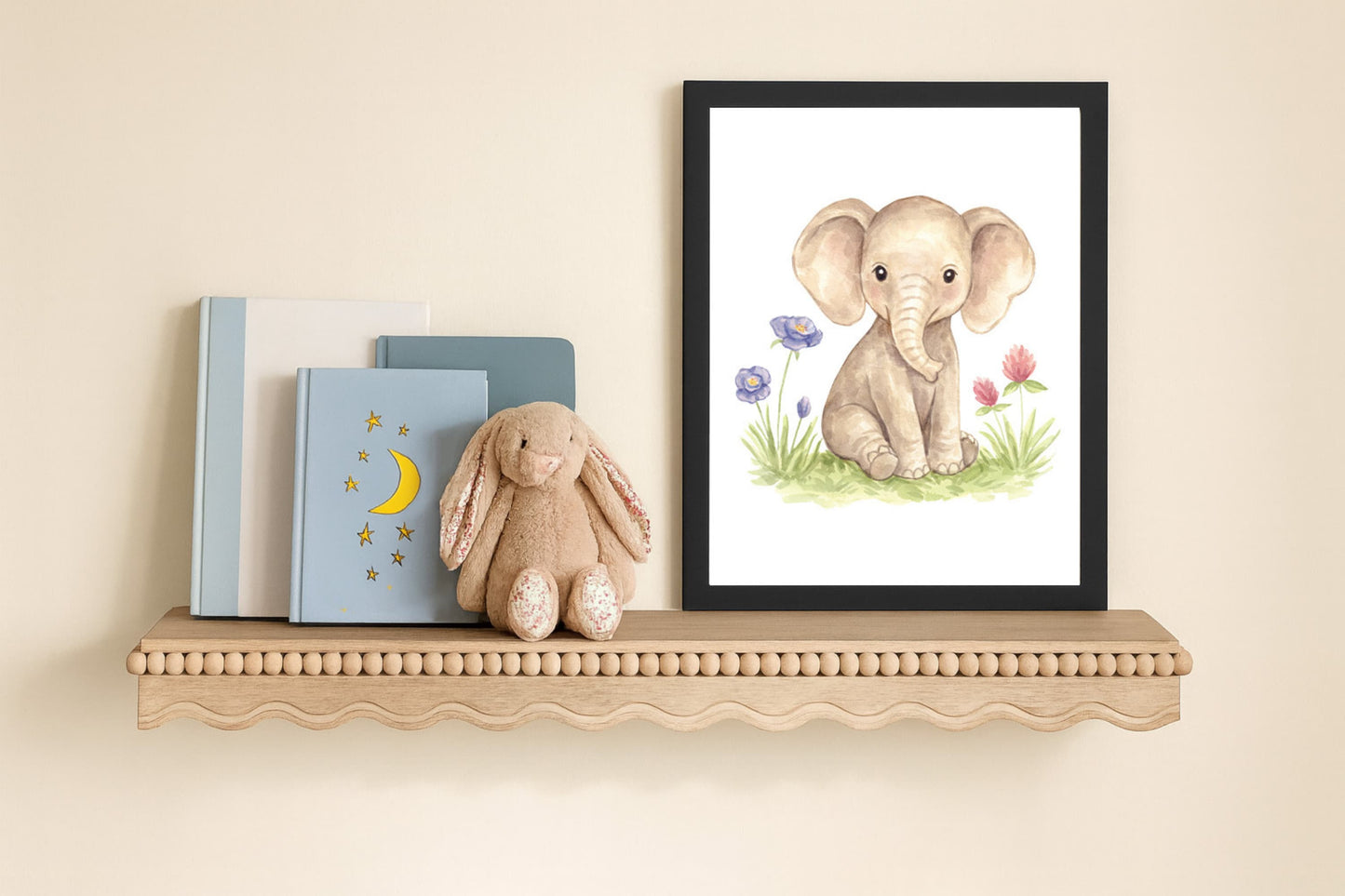 Adorable Baby Animals Art Print, Framed (12" x 16")