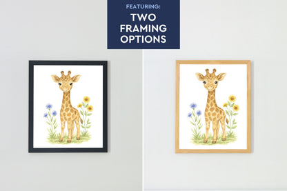Adorable Baby Animals Art Print, Framed (12" x 16")