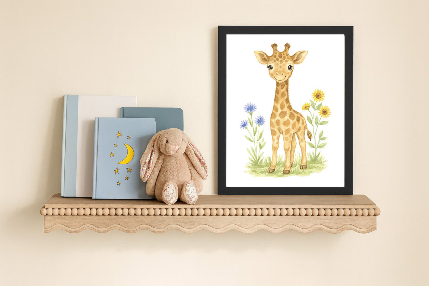 Adorable Baby Animals Art Print, Framed (12" x 16")