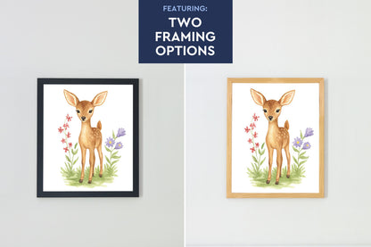Adorable Baby Animals Art Print, Framed (12" x 16")