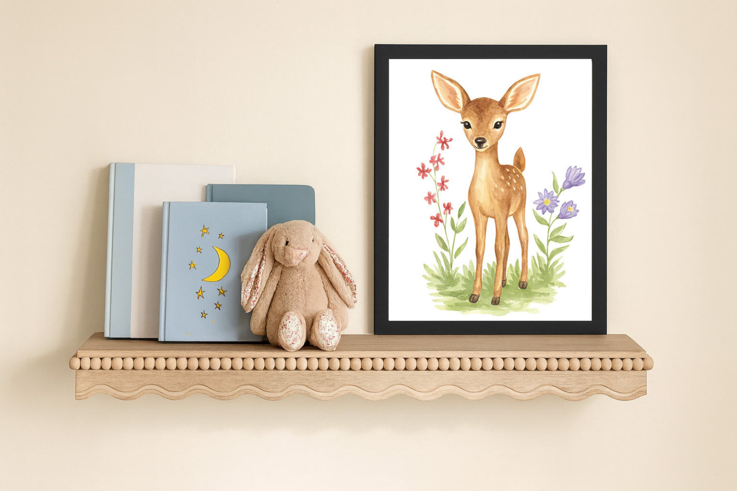 Adorable Baby Animals Art Print, Framed (12" x 16")