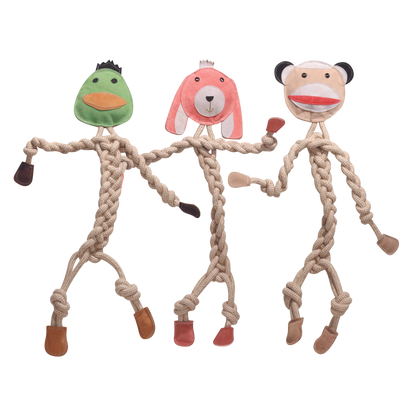 Natural Rope Knottie® Dog Toys, 3 Pack, XL (16mm rope diameter)