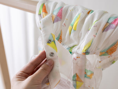 Reach for the Sky Organic Muslin Bubble Romper