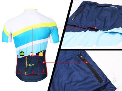 Men Short Sleeves Cycling Jersey Quick Dry MTB Jersey Mountain Bicycle