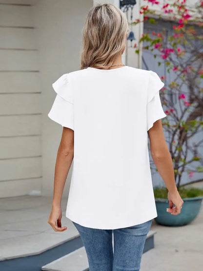Women's Blouse Blouse - Ruffle Sleeve - Casual & Comfy Top