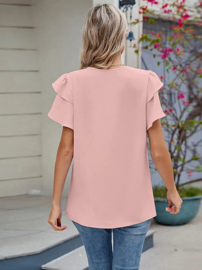 Women's Blouse Blouse - Ruffle Sleeve - Casual & Comfy Top