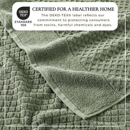 Cotton Diamond Waffle Weave Bath Towel Set - Grayson Collection
