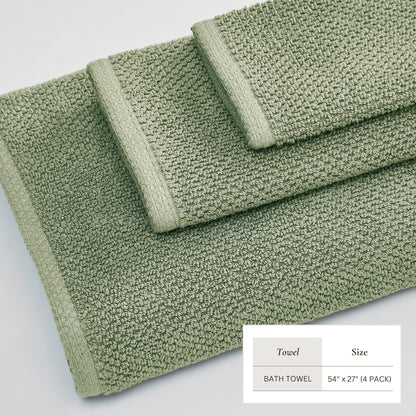 Cotton Textured Bath Towel Set - Acacia Collection