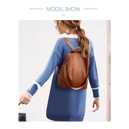 Sizzling Anti-Theft Vintage Style Leather Backpacks for Teenager Girls And Women School Bagpack For Females Travel Bags