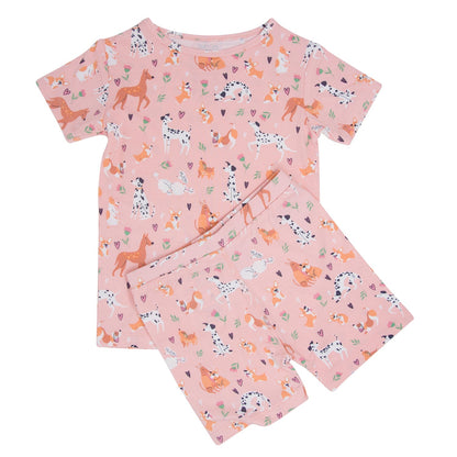 Dalmatian Poodle Puppy Summer Pajama Set