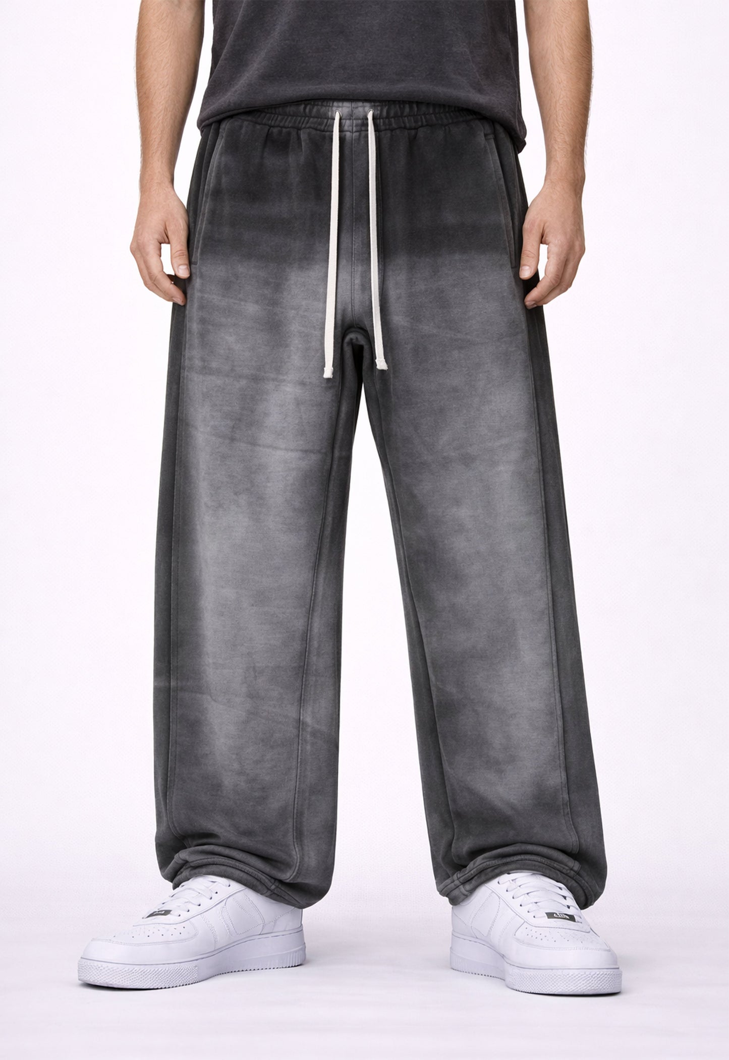 CHARCOAL DIPPED SWEATPANTS