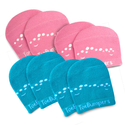 Women's Toe Protection Socks for Runners, Skiers, and Court Sports (4-Pack)