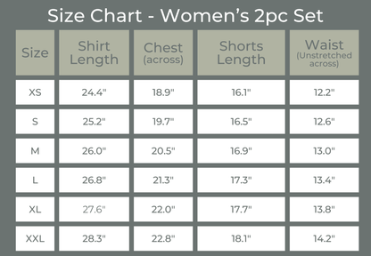 Women's Bamboo Tee & Bike Shorts - sold as separates