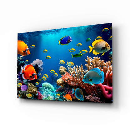 Ocean Life Glass Wall Art