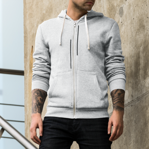 Men's Stripes Zip Up Hoodie